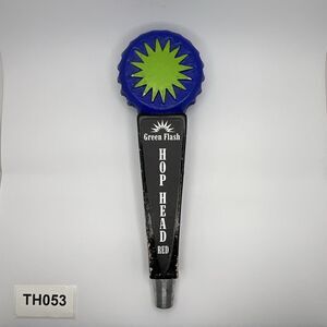 Green Flash Hop Head Red Beer Bar Tap Handle Man Cave Bar Pub